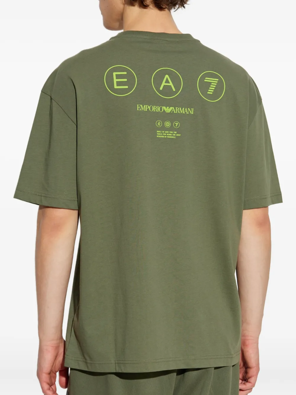 Ea7 Emporio Armani T-shirt met logoprint Groen