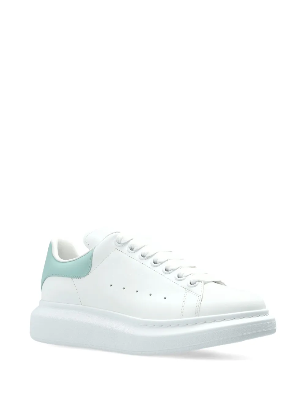 Alexander McQueen Leren sneakers met plateauzool Wit