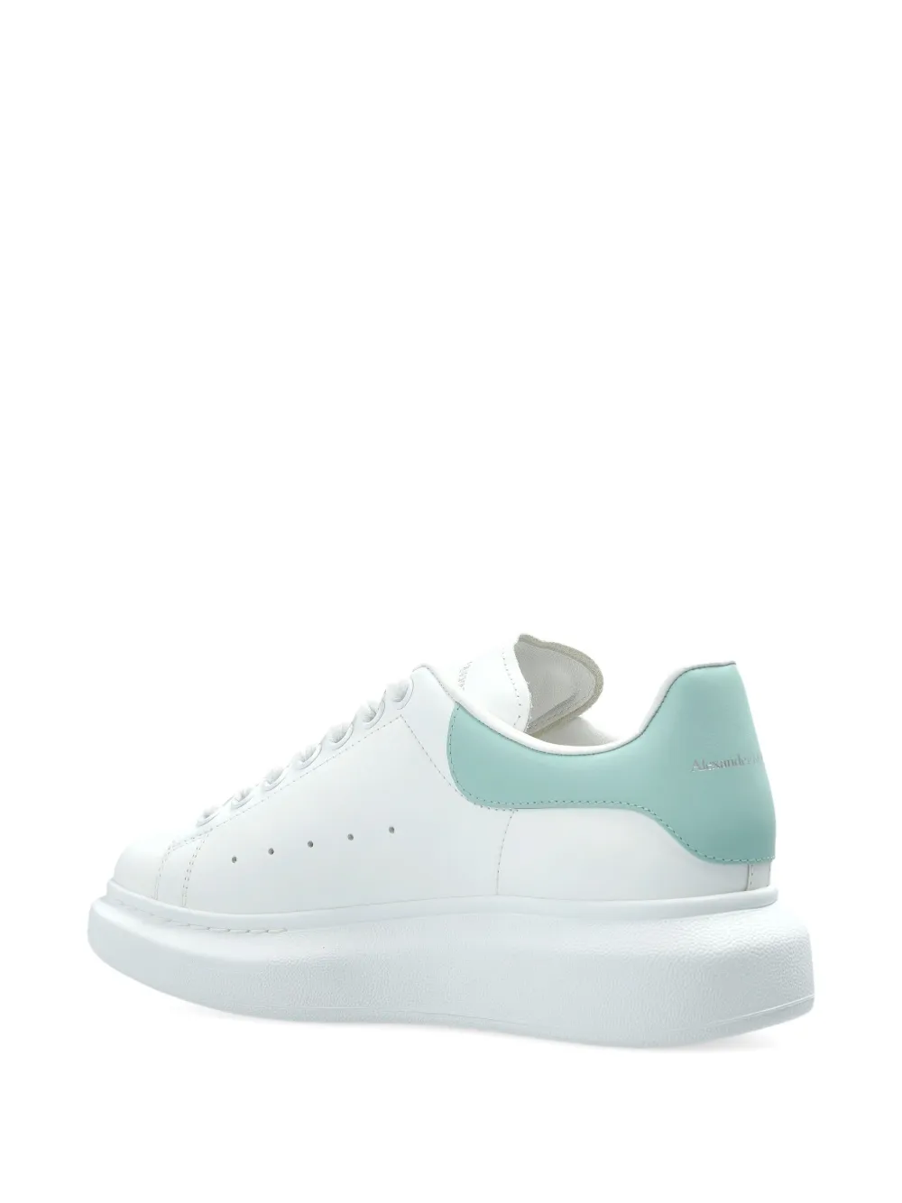Alexander McQueen Leren sneakers met plateauzool Wit