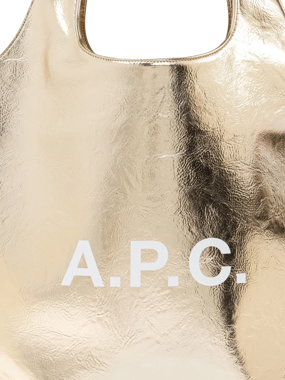 【関税込み】Ninon Shopper Bag - A.P.C. - Synthetic - Gold A.P.C. Ninon Metallic Tote Bag | Gold | FARFETCH