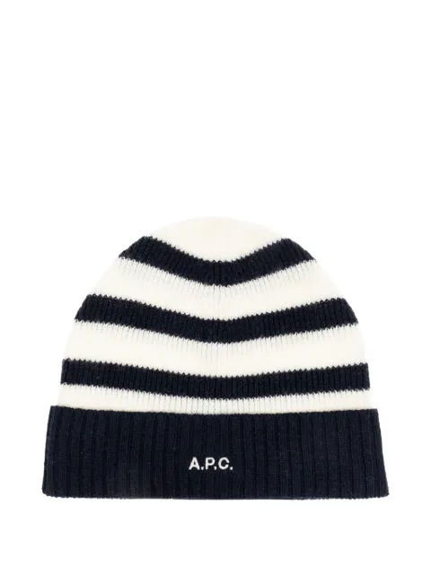A.P.C. Gorro canelado com listras