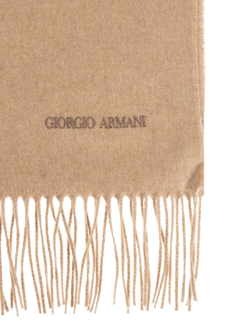 Giorgio Armani fringed wool scarf | Image 2
