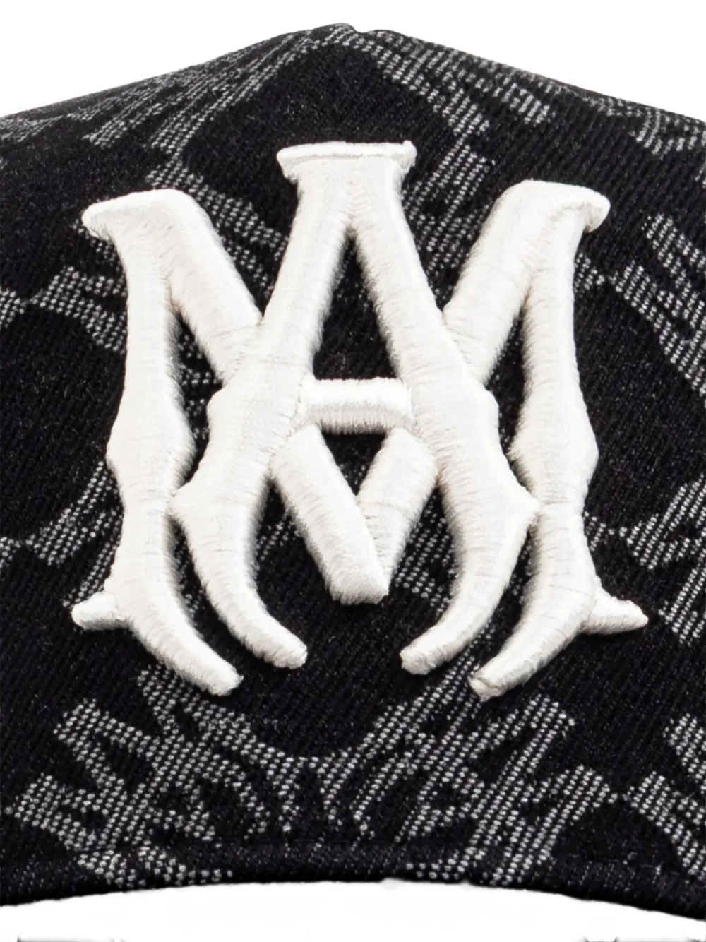 Amiri Monogrammed Logo Baseball Cap In Black