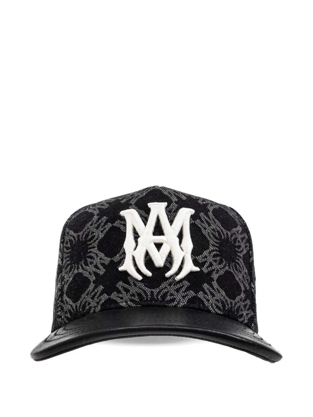 Amiri Monogrammed Logo Baseball Cap In Black