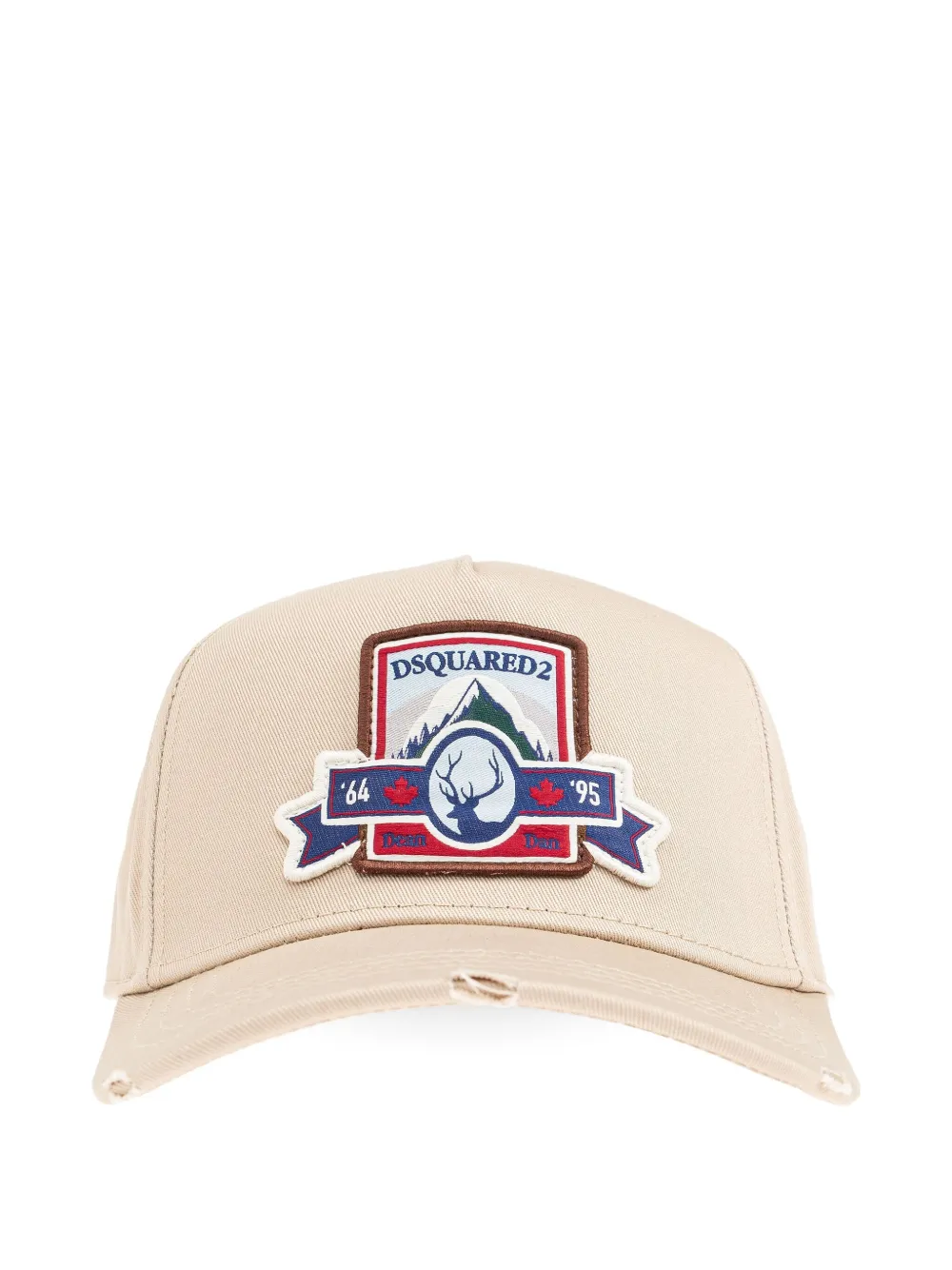 Dsquared2 Embroidered Patch Cap In Neutral