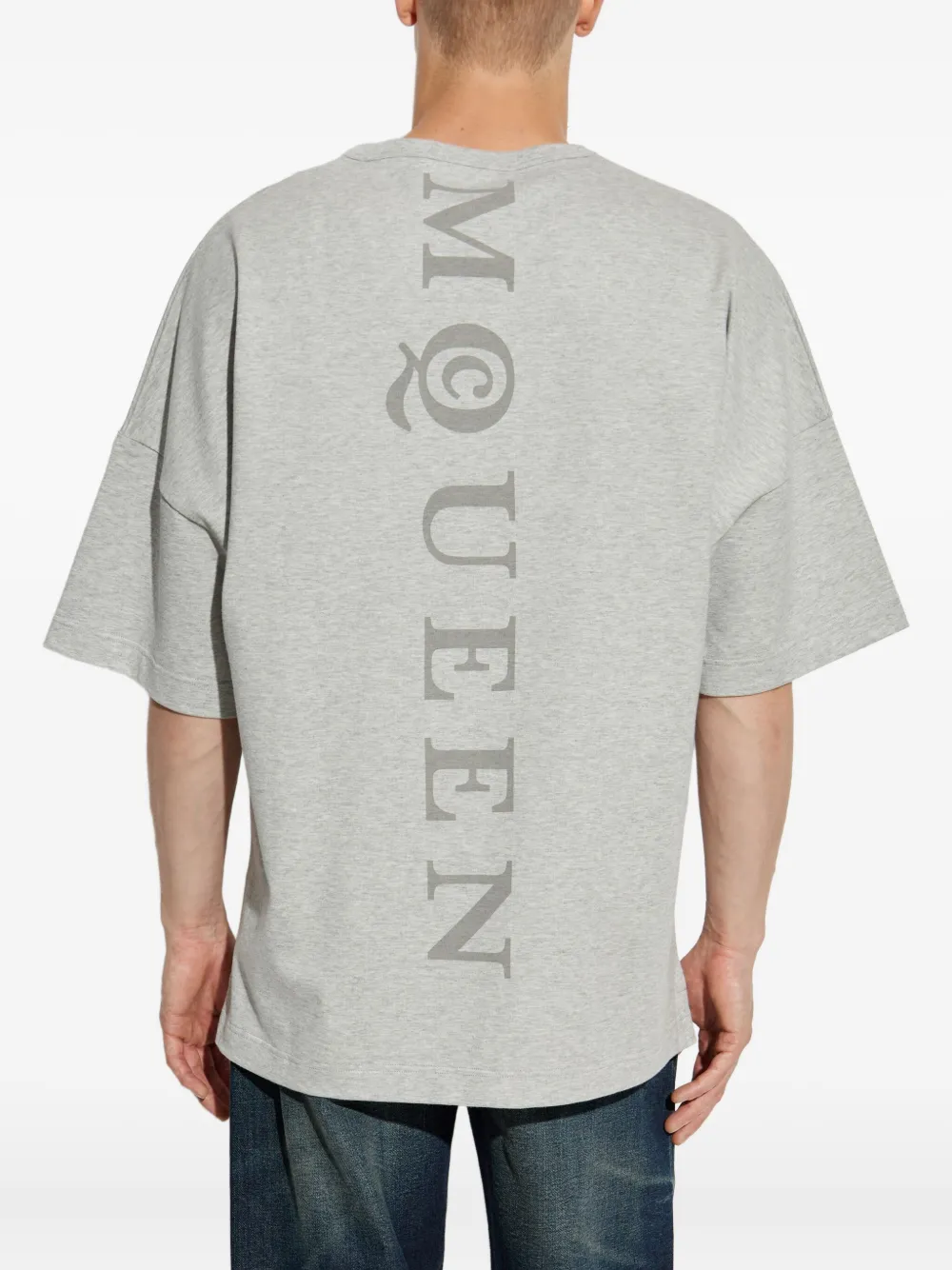 Alexander McQueen T-shirt met logoprint Grijs