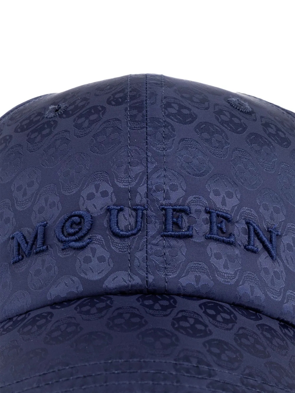Alexander McQueen Pet met doodskop-reliëf Blauw
