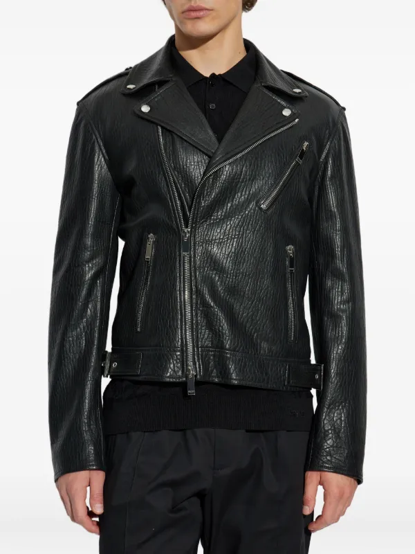 レザージャケット・コート ALEXANDER MCQUEEN BLACK LEATHER OVERSIZE JACKET Alexander McQueen Black Leather Oversize Jacket | italist