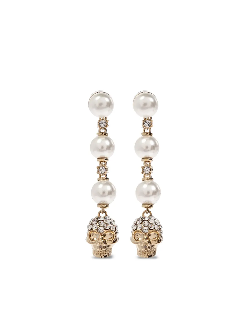Alexander McQueen crystal-embellished earrings | Gold | Image 1