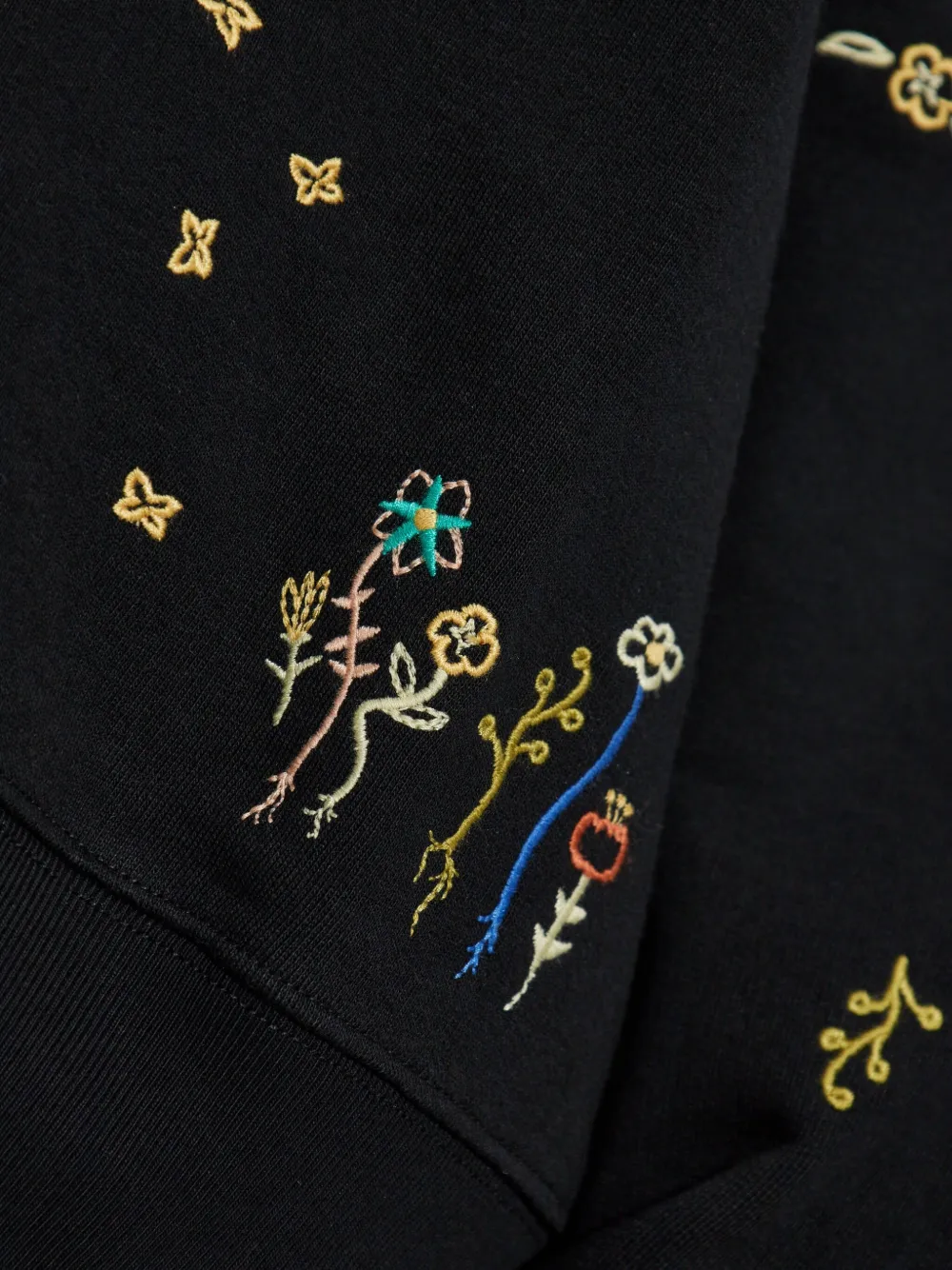 PS Paul Smith Sweater met geborduurde bloemen Zwart