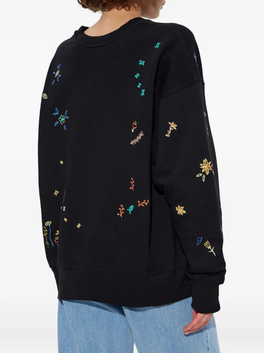 PS Paul Smith Sweater met geborduurde bloemen Zwart