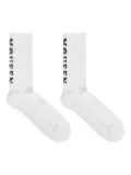 Alexander McQueen ribbed logo socks - White