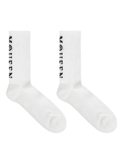 Alexander McQueen ribbed logo socks
