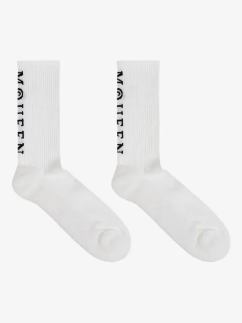 Alexander McQueen chaussettes côtelées à logo