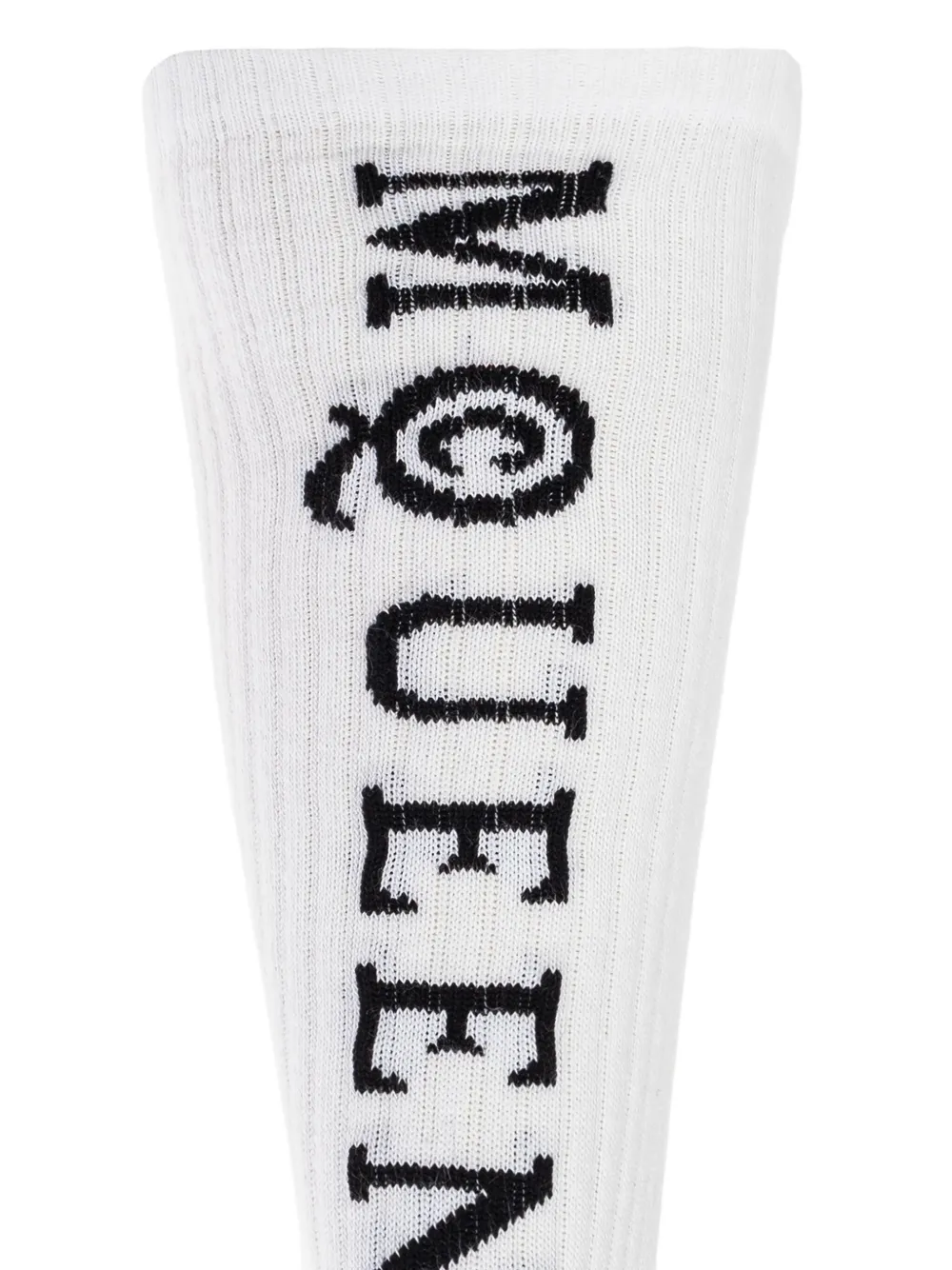 Alexander McQueen Geribbelde sokken Wit