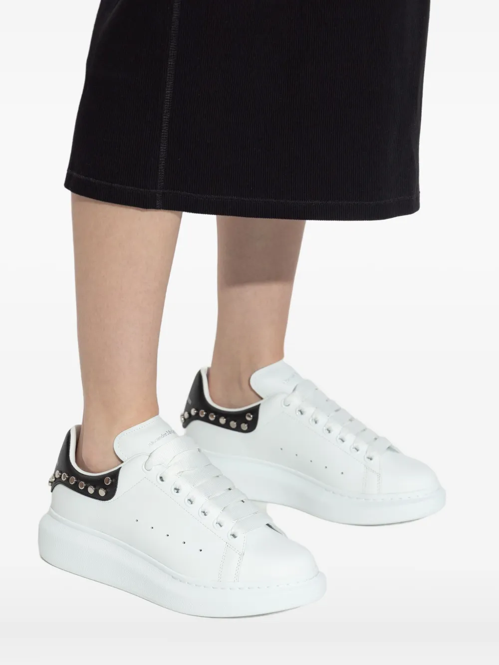 Oversized stud-embellished platform sneakers