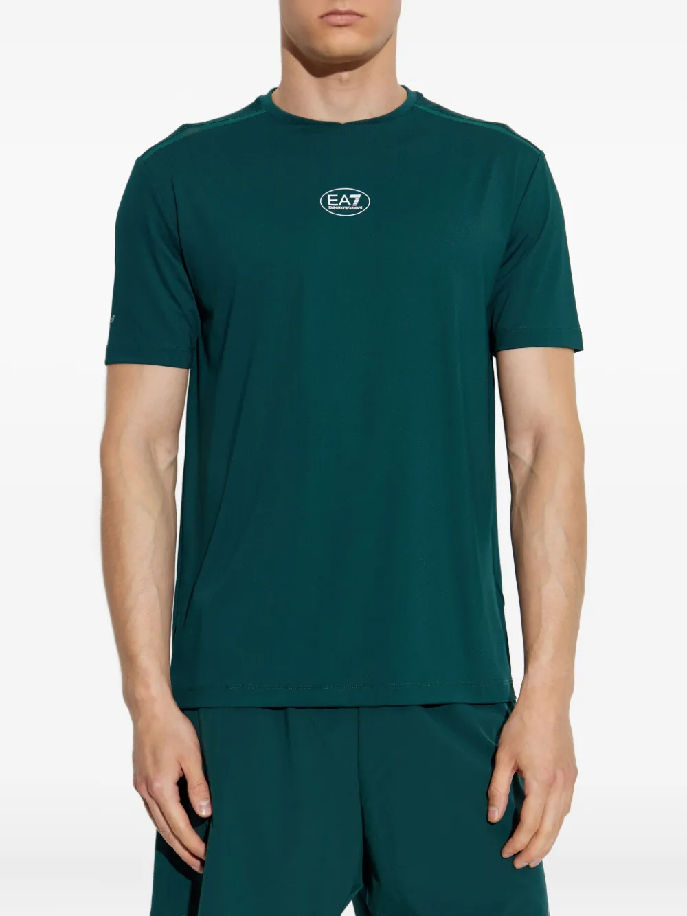 Ea7 Emporio Armani Athletic T-shirt met logoprint Groen