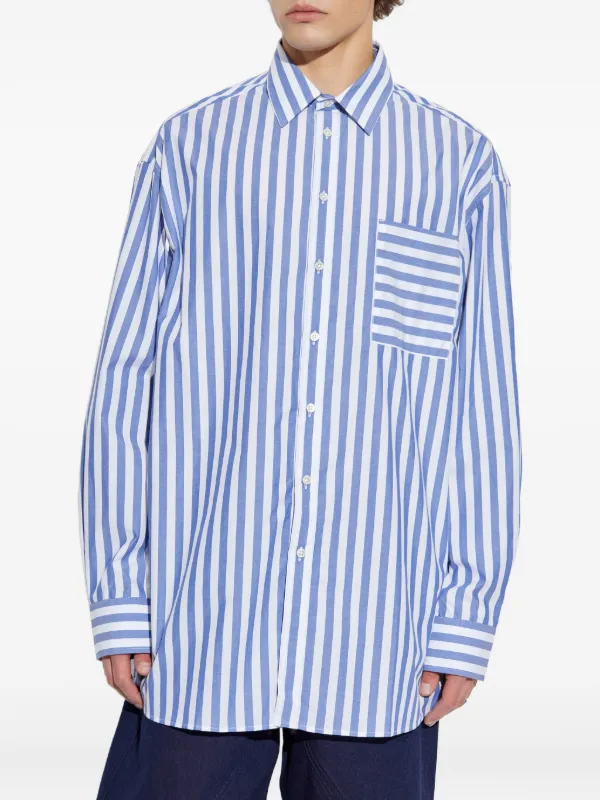 JW ANDERSON ストライプシャツ JW Anderson ストライプ シャツ | ホワイト | FARFETCH JP
