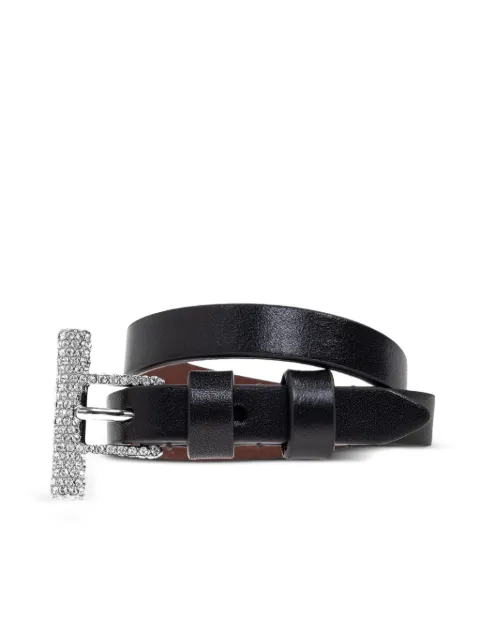 Alexander McQueen rhinestone-embellished leather bracelet
