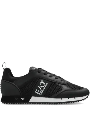 Ea7 Emporio Armani Side Logo Sneakers | Black | FARFETCH