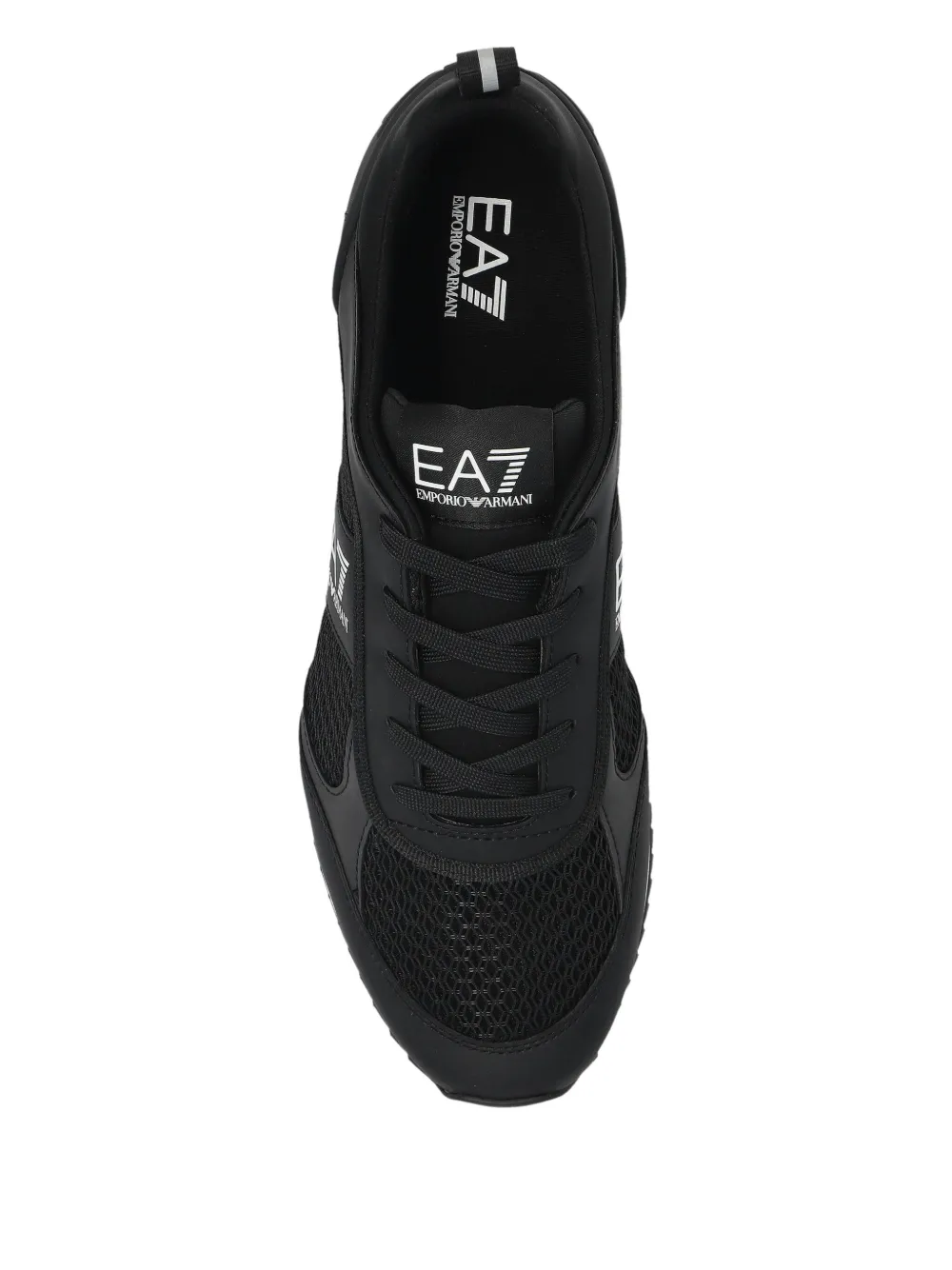 Ea7 Emporio Armani logo-embellished lace-up sneakers Black