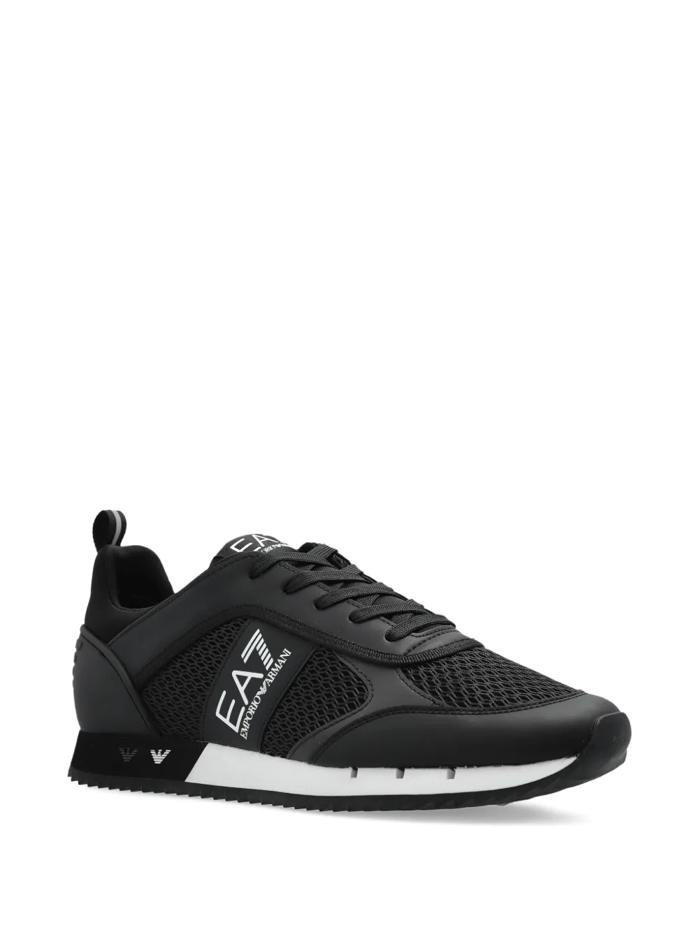 Ea7 Emporio Armani logo-embellished lace-up sneakers Black