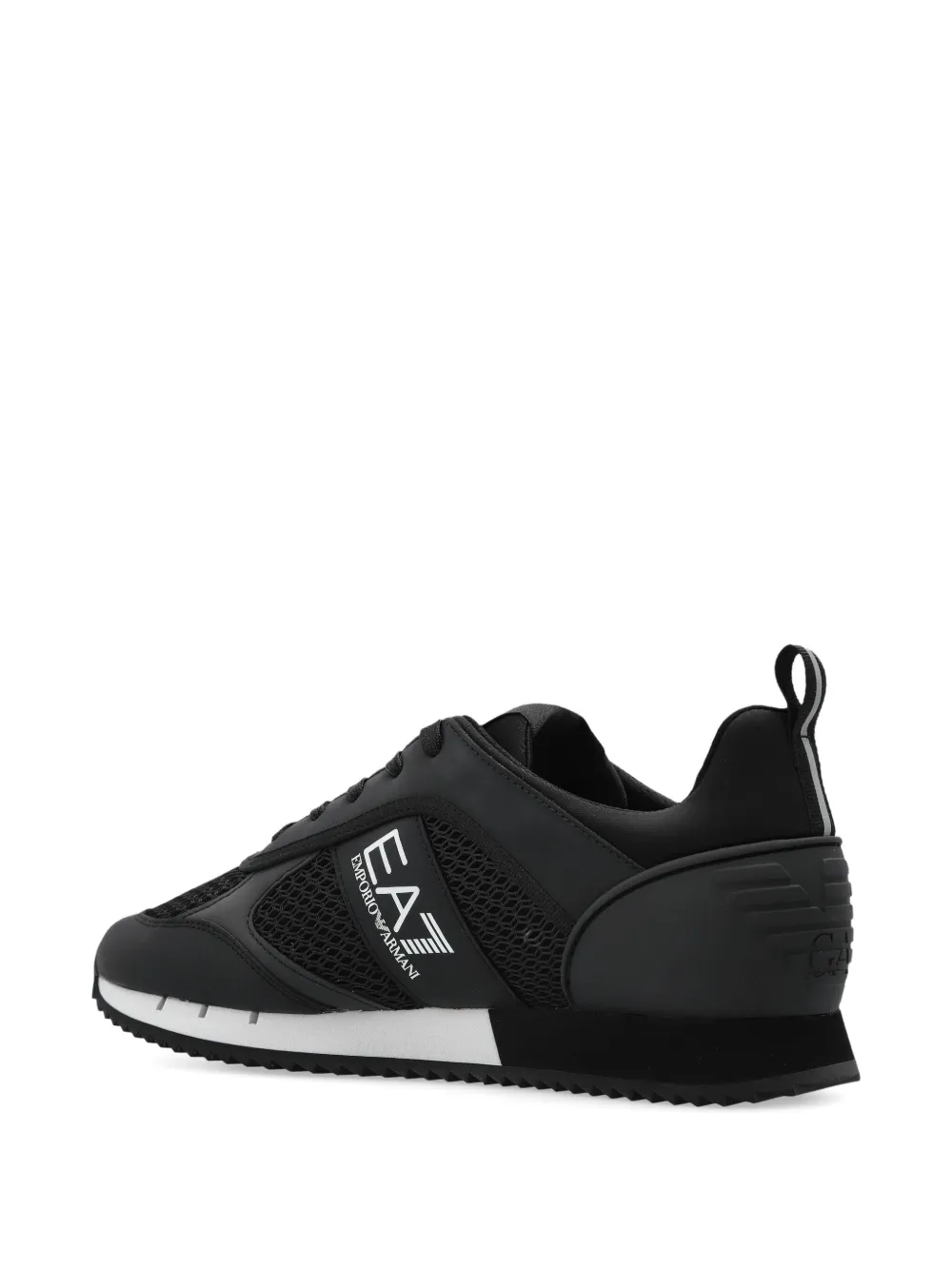 Ea7 Emporio Armani logo-embellished lace-up sneakers Black