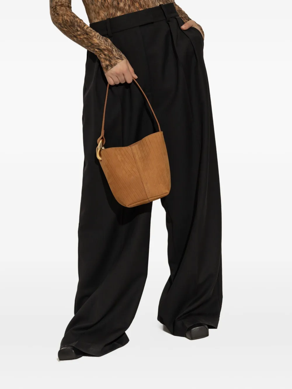 JW Anderson Corner kleine shopper Bruin