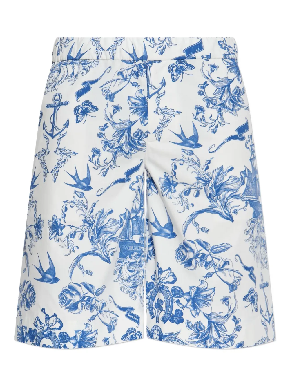 floral-print shorts