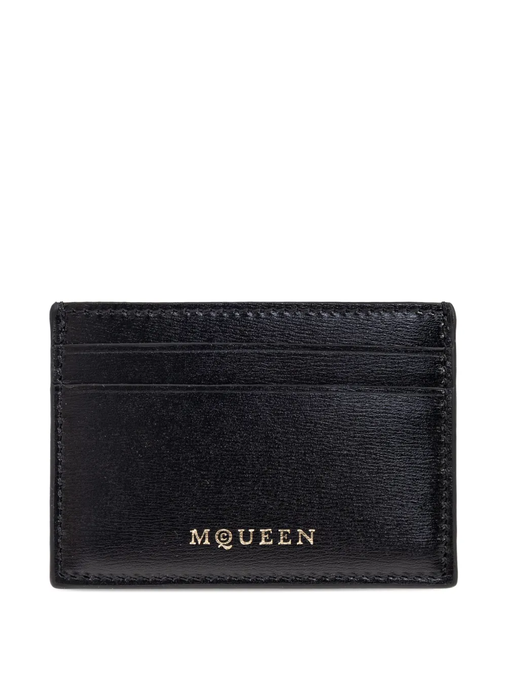 Alexander McQueen Leren pasjeshouder Zwart