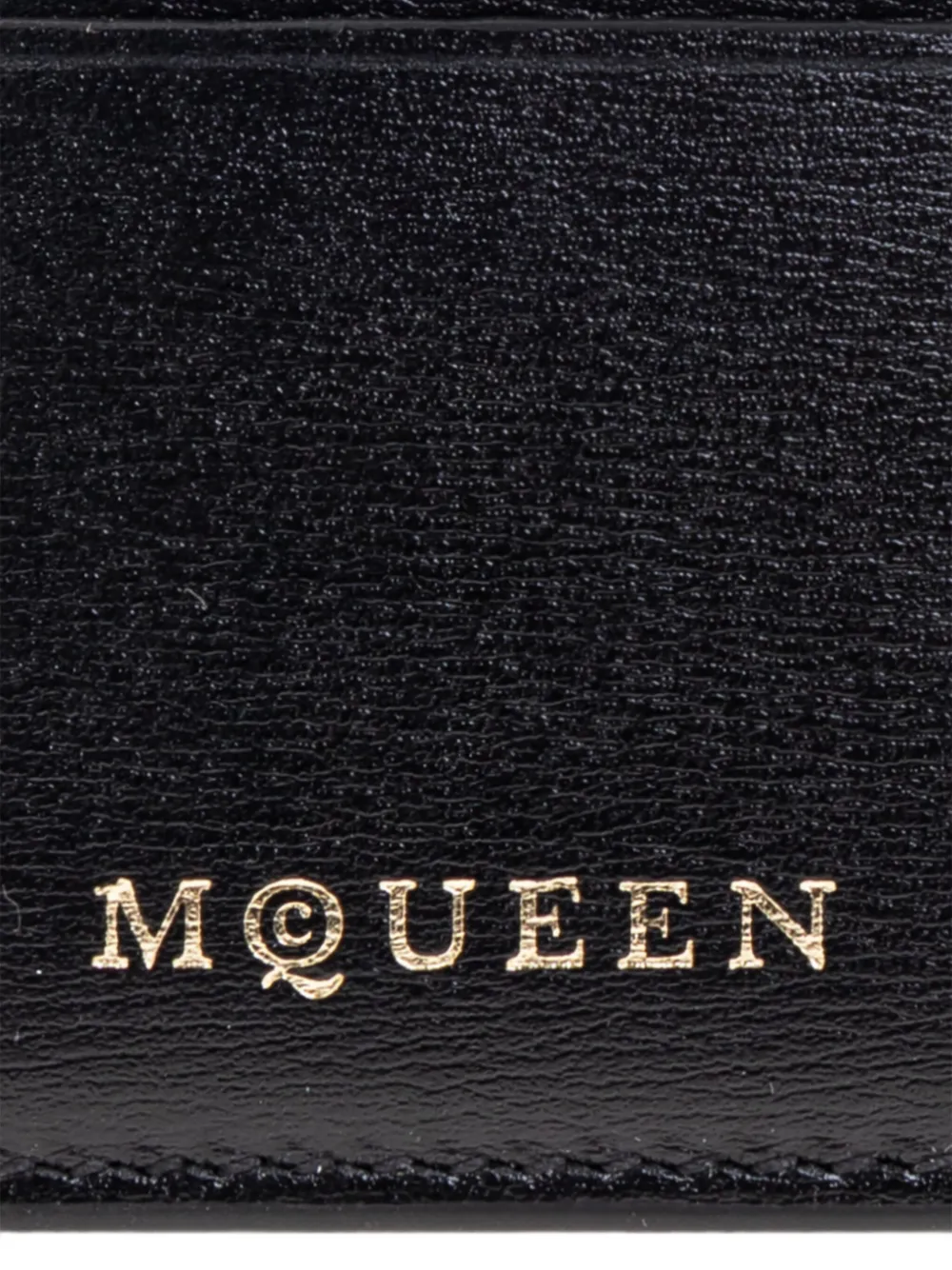 Alexander McQueen Leren pasjeshouder Zwart