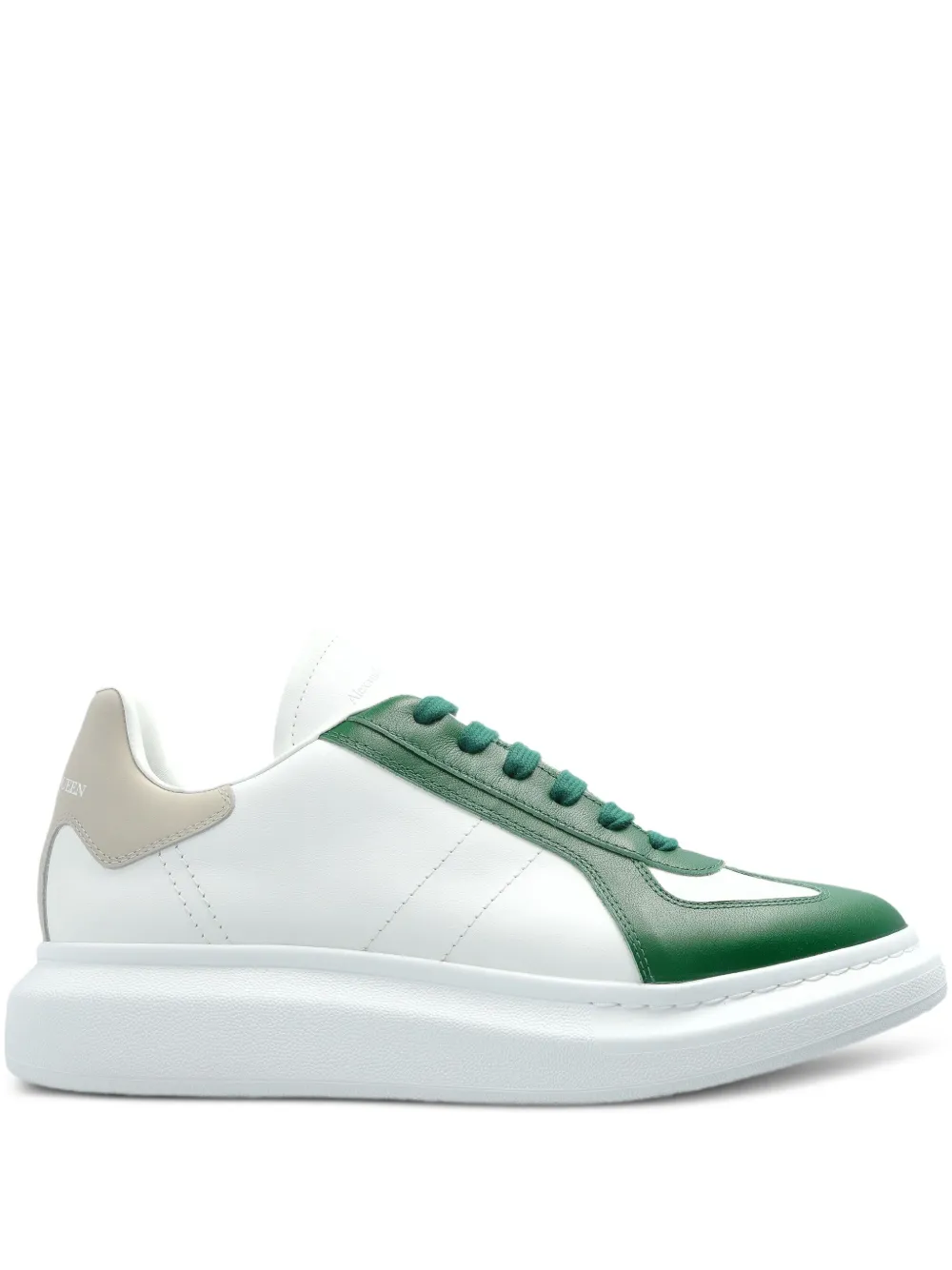 Alexander McQueen panelled lace-up sneakers | Green | Image 1