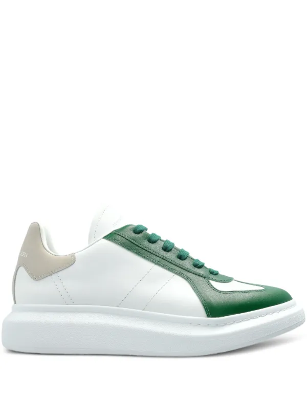 Alexander McQueen Panelled lace-up Sneakers Green Farfetch