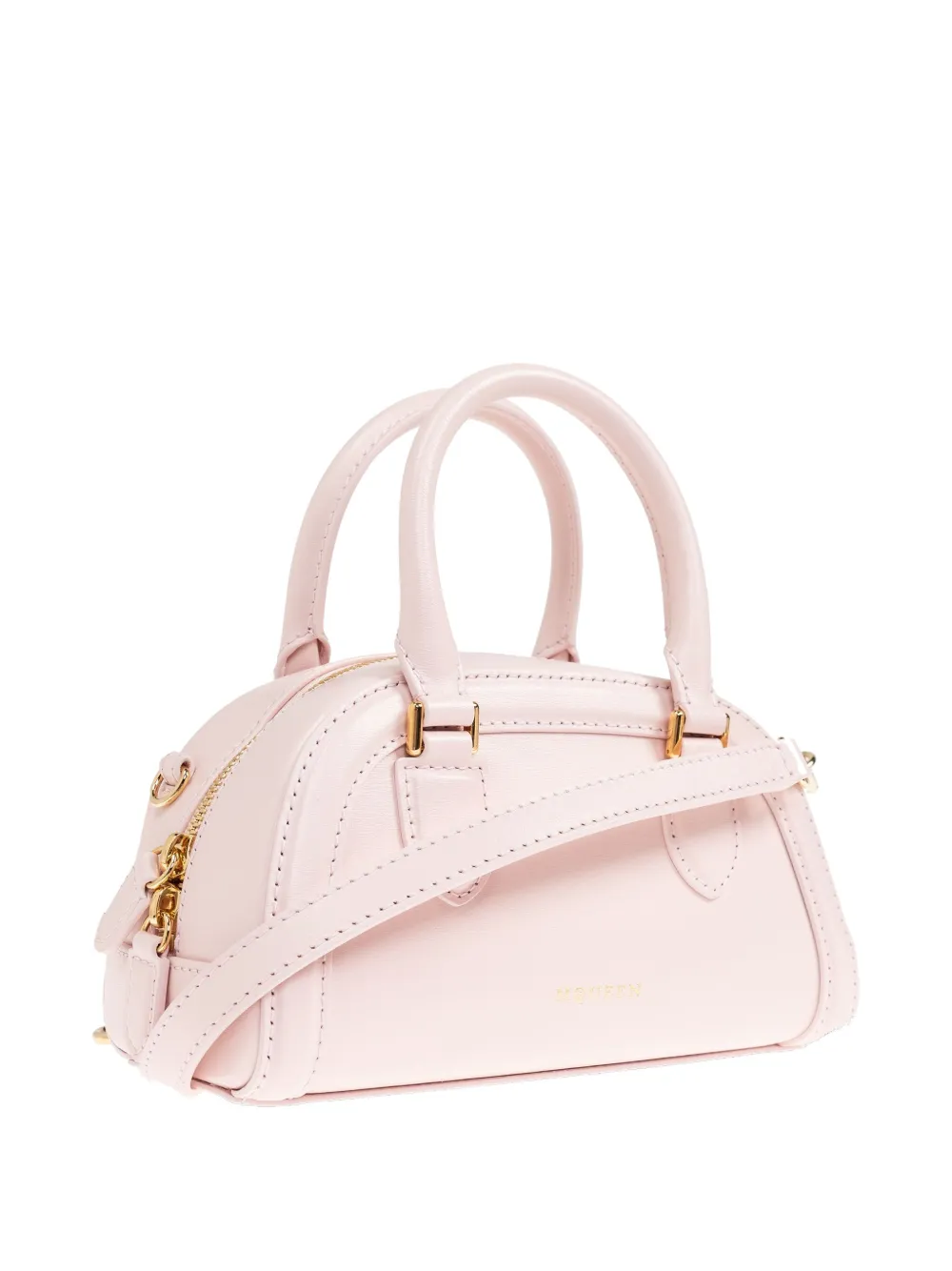 Alexander McQueen Kleine leren shopper Roze