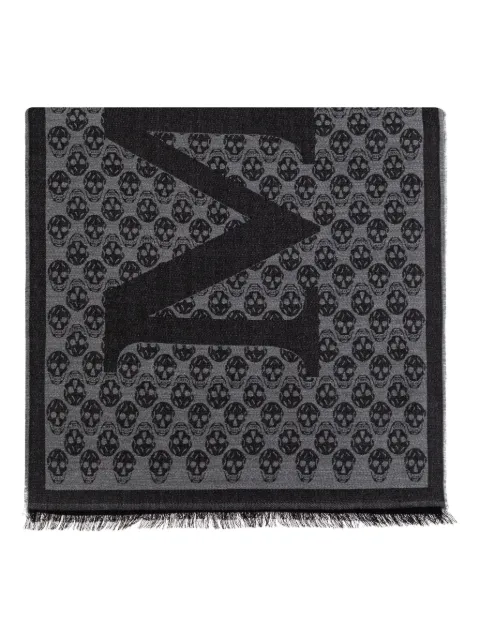 Alexander McQueen skull-print wool scarf