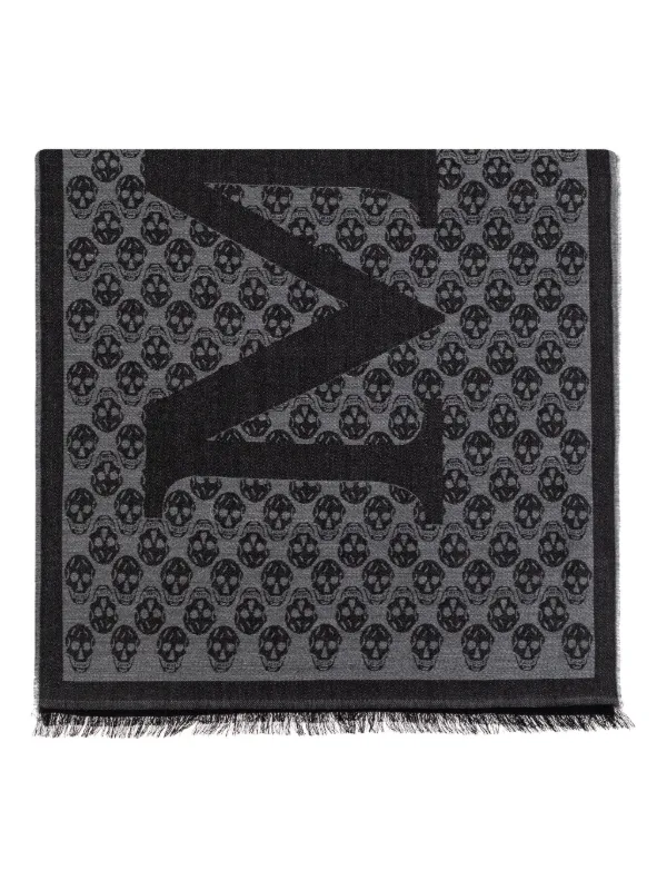 ALEXANDER MCQUEEN スカルプリントスカーフ Alexander McQueen スカルプリント スカーフ | ニュートラル