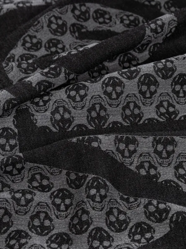 Alexander McQueen スカルプリント スカーフ | ブラック