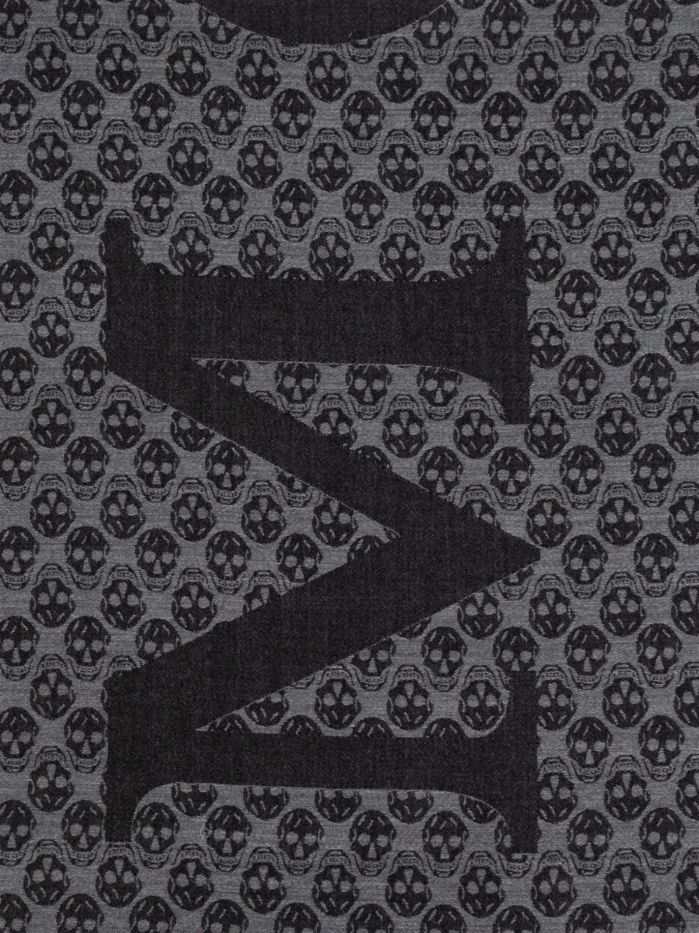 Alexander McQueen Sjaal met doodskopprint Zwart