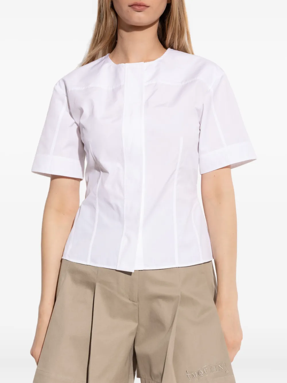 Alexander McQueen Katoenen top Wit