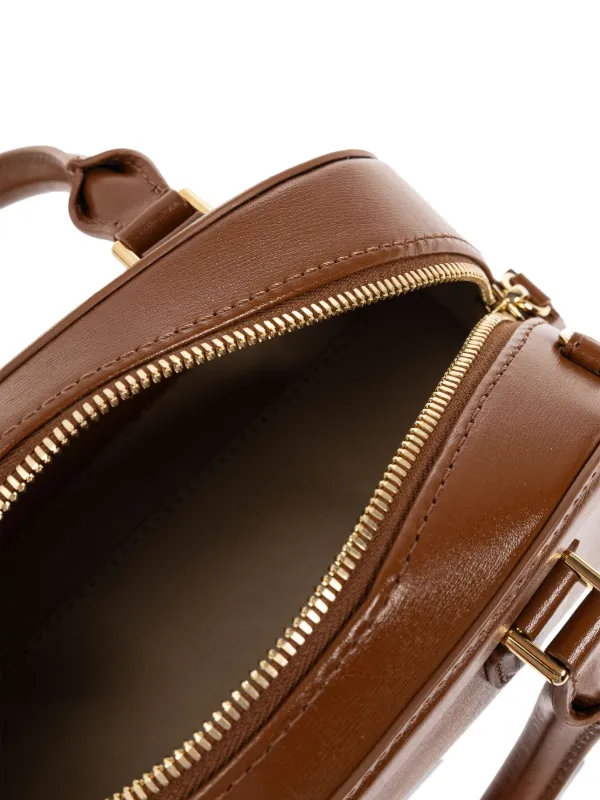 Alexander McQueen Mini Structured Leather Tote Bag | Brown | FARFETCH