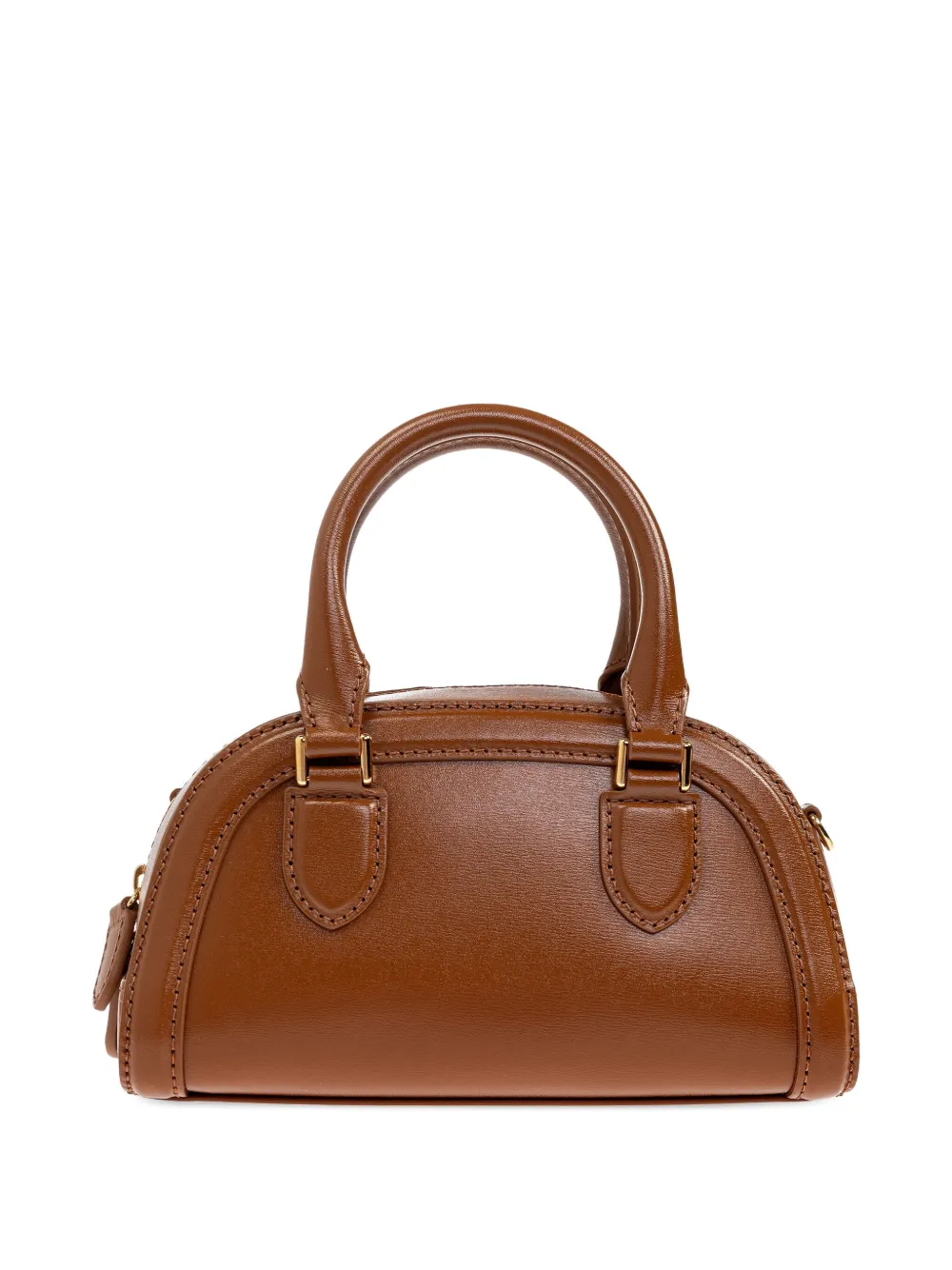Alexander McQueen Leren mini-shopper met structuur Bruin