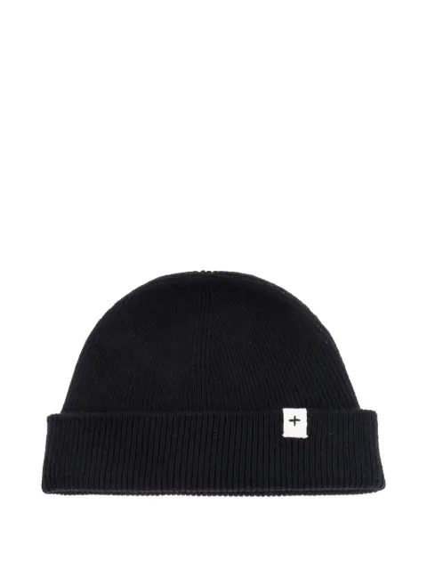 JIL SANDER+ ribbed logo beanie hat