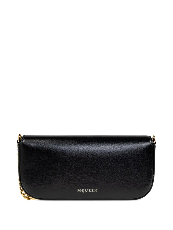 ショルダーバッグ・ポシェット Alexander Mcqueen Black Leather Shoulder Bag Alexander McQueen Black Leather Insignia Shoulder Bag