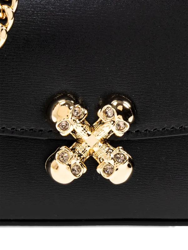 Alexander McQueen Leather Shoulder Bag Black FARFETCH JO