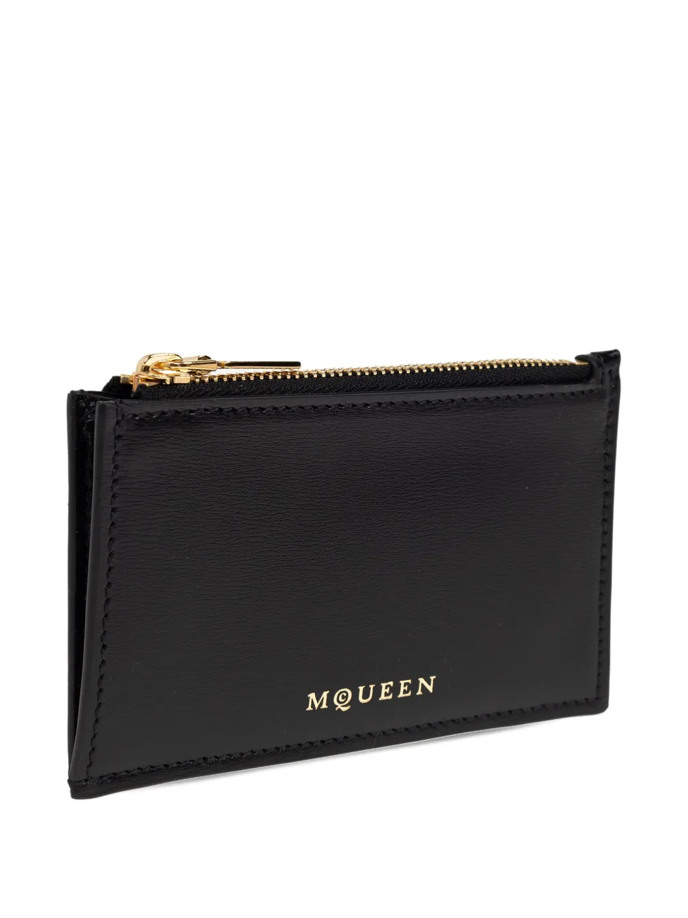 Alexander McQueen Leren pasjeshouder Zwart