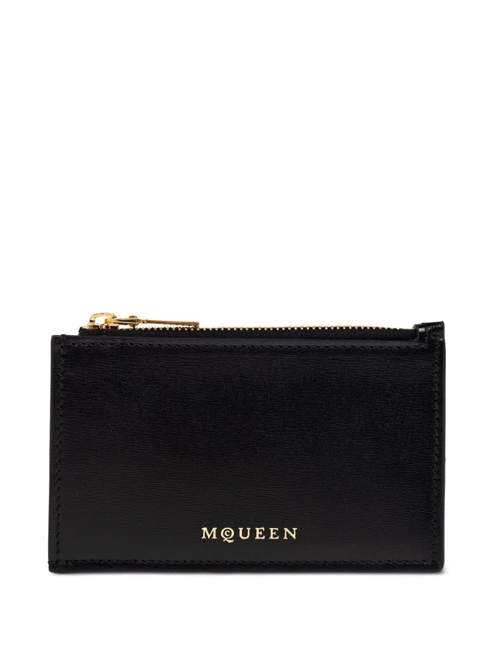 Alexander McQueen Leren pasjeshouder Zwart