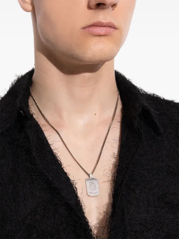 Alexander McQueen ロゴ ネックレス | シルバートーン | FARFETCH JP