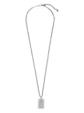 Alexander McQueen engraved-logo necklace - Silver