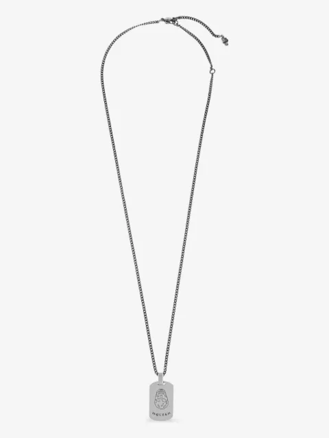 Alexander McQueen engraved-logo necklace