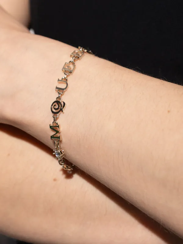 Alexander McQueen ロゴチャーム ブレスレット | ゴールドトーン